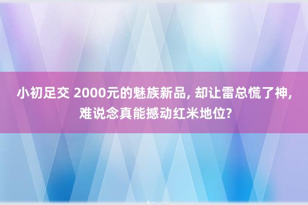 小初足交 2000元的魅族新品， 却让雷总慌了神， 难说念真能撼动红米地位?