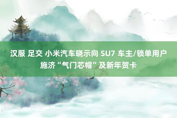 汉服 足交 小米汽车晓示向 SU7 车主/锁单用户施济“气门芯帽”及新年贺卡