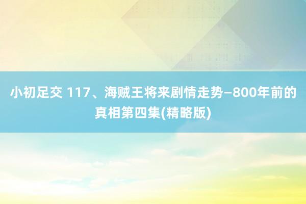 小初足交 117、海贼王将来剧情走势—800年前的真相第四集(精略版)